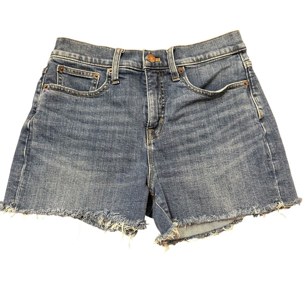 J Crew Ladies Jean cut-off shorts, medium wash, stretch, Size 26